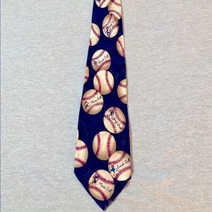 Vintage 90s Mickey Inc Since 1928 Baseball Necktie